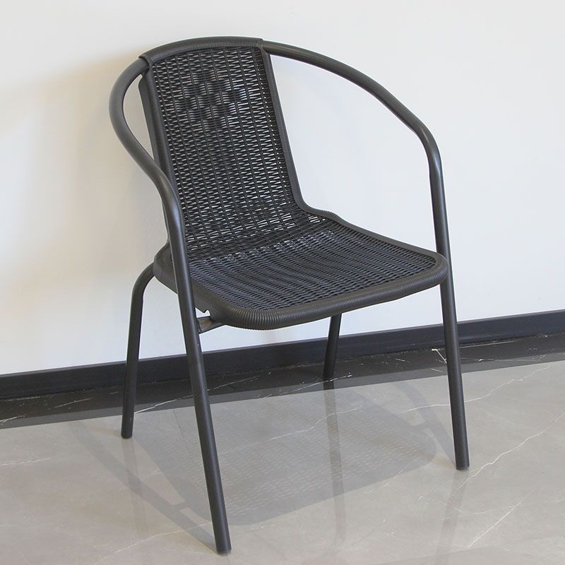 Contemporary Dining Arm Chair Indoor Metal Legs Dining Chair
