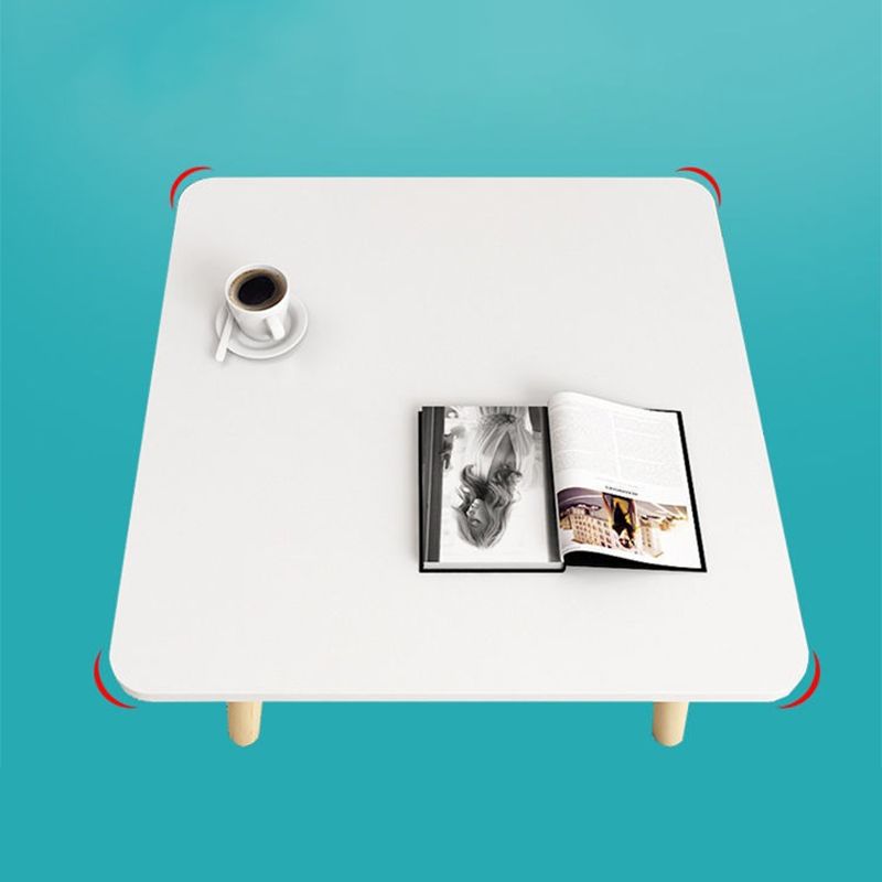 16.5"Tall Square End Table Black/white/brown Wood 4 Legs Side Table