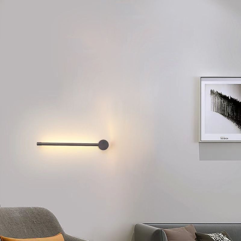 Adjustable Brightness 1 Light Linear Sconce Light Fixture Modern Minimalist Style Aluminum Sconces