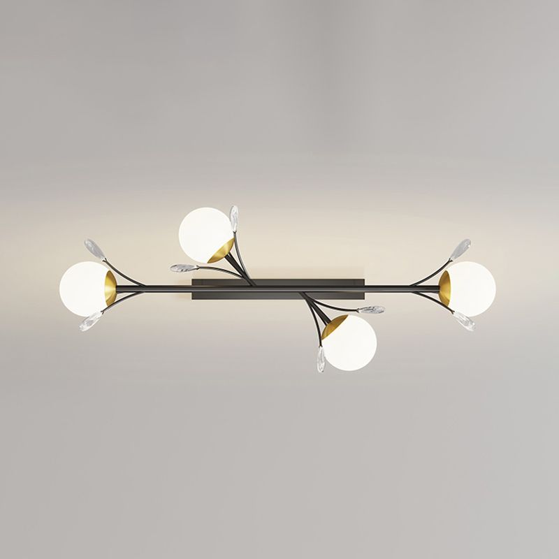 4 licht bol eiland verlichting eigentijdse glazen eilandlichten in zwart