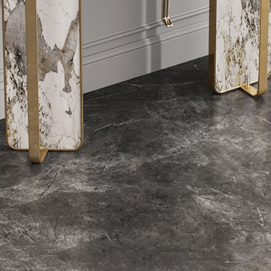 Stone Oval Console Table 33.46" Tall 1-shelf Accent Table for Hall