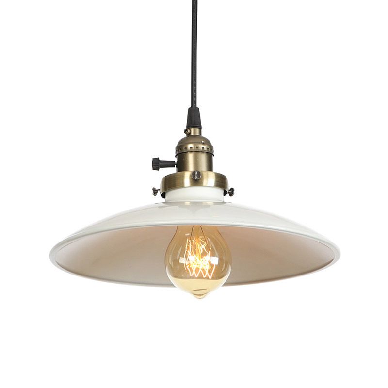 Loft Style Pendant Light Fixture 1-Light Metal Suspension Lamp with Rotary Switch