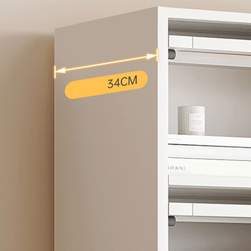 Modern Engineered Wood Shelf Bookcase Floor Closed Back Home Book Shelf with Doors