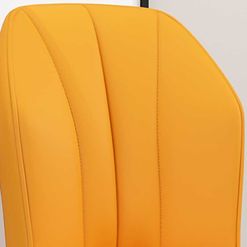 Modern Indoor Leather Parsons Chair 36"H Armless Dining Chair for Restaurant