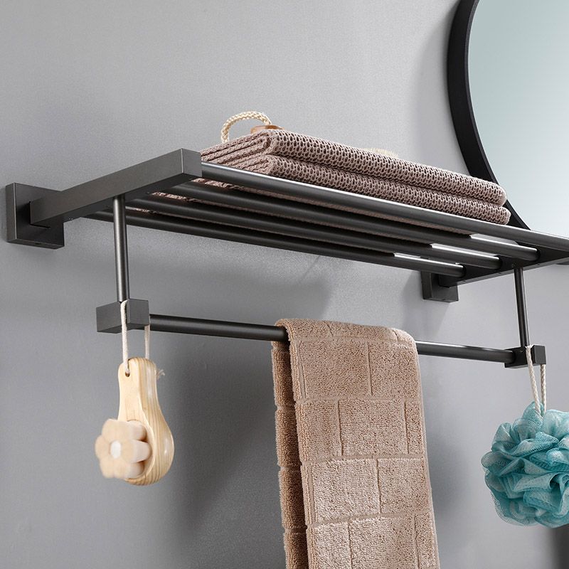 Contemporary Bathroom Accessory As Individual Or As a Set in Grey Metal