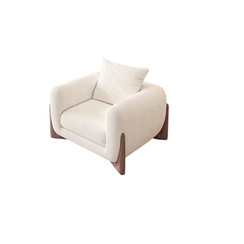 Contemporary Tuxedo Arm Standard Sofa Tight Back Sofa with Pillows