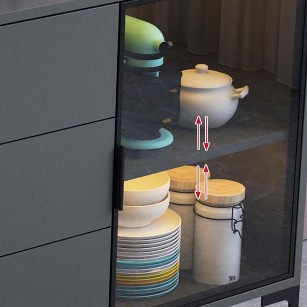 Glam Style Sideboard Engineered Wood Sideboard with Drawers and Storage