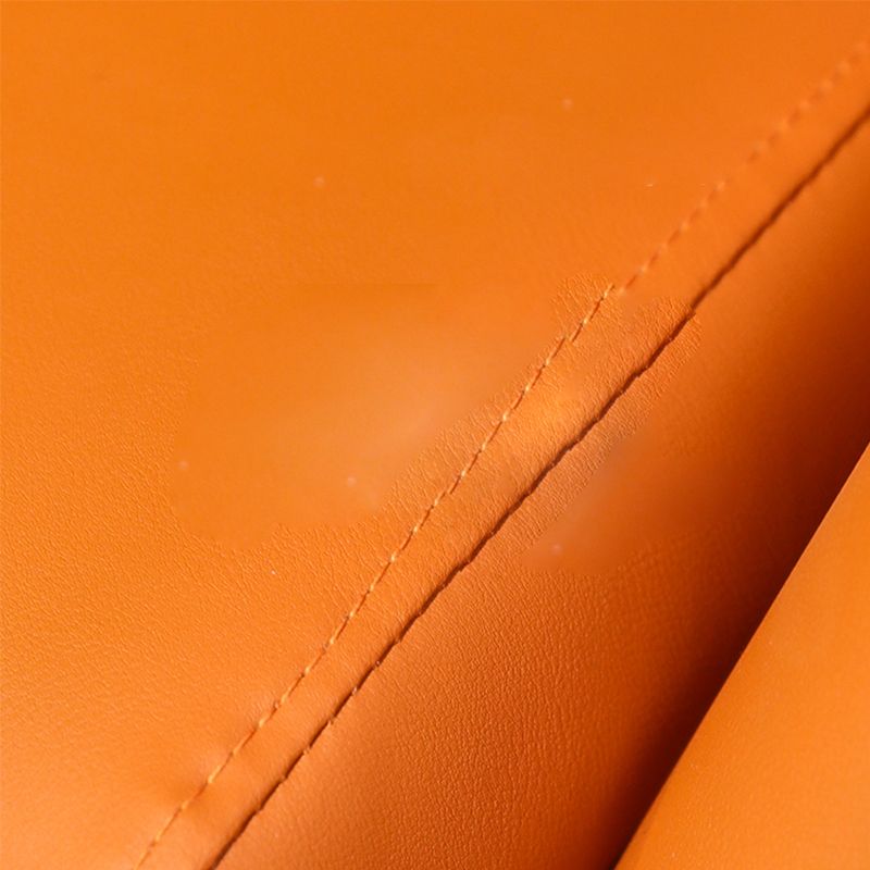 Glam Style with Handrail Leather HandrailMetal Foot Arm Chair with Fixed Backrest