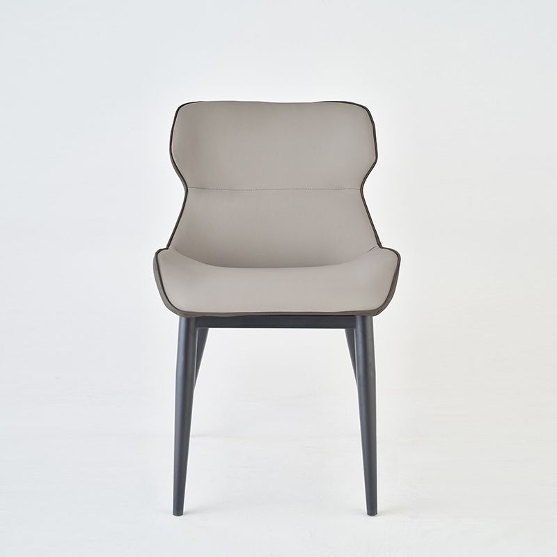 Contemporary Style Dining Room Chairs Dining Wingback Arm Chair with Metal Legs