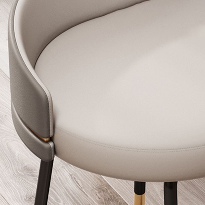 Eigentijdse stijl eetstoelen armloze stoel voor keuken met metalen benen