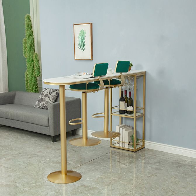 Modern Pub Table Set 1/2/3 Pieces Stone Bar table with Adjustable Stools