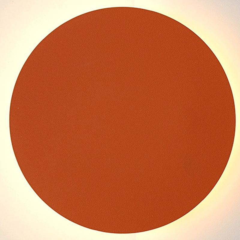 Single Modern Wall Mounted Sconce LED Round Wall Light in Green/Black/Orange Finish