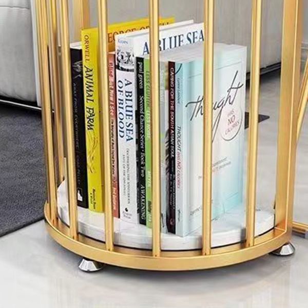 Free Form Stone Top Bar Height Table Industrial Double Pedestal Bar Table with Storage