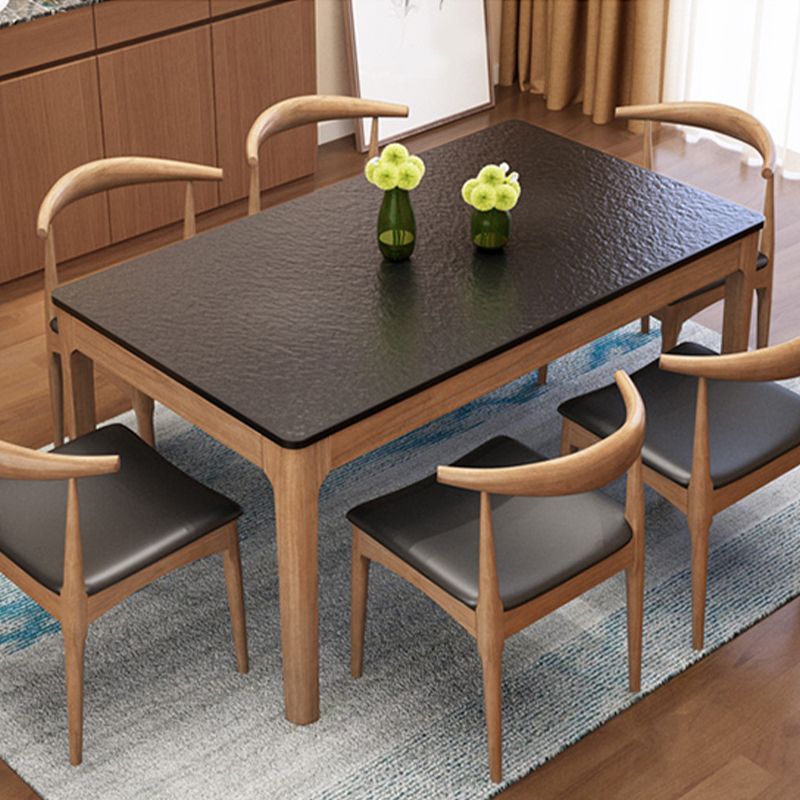 Black and Brown Dining Room Dinner Kitchen Table Modern Dining Table