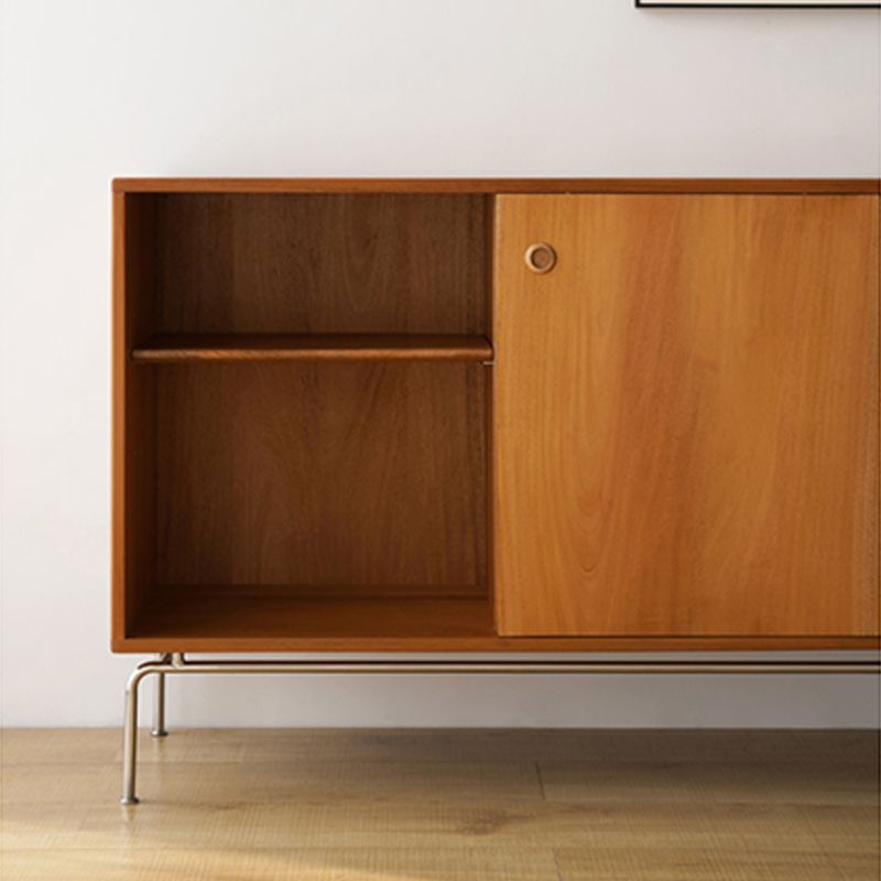 Contemporary Style Dining Buffet Solid Wood Sideboard with Cabinets and Drawers