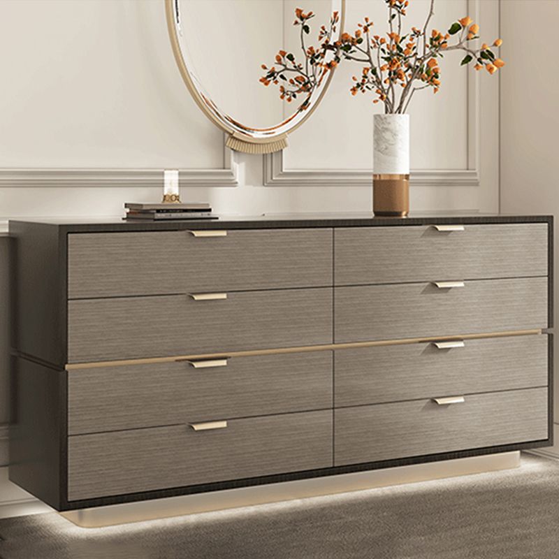 Ultra-Modern Double Dresser Horizontal Birch Storage Chest Dresser for Bedroom