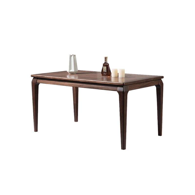Traditional 1/2/7 Pieces Furniture Solid Wood Rectangle Dining Table Set in Brown