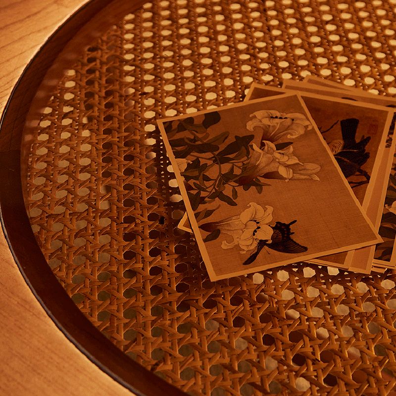 Glass-Topped Coffee Cocktail Table with Cross Legs Contemporary Coffee Table