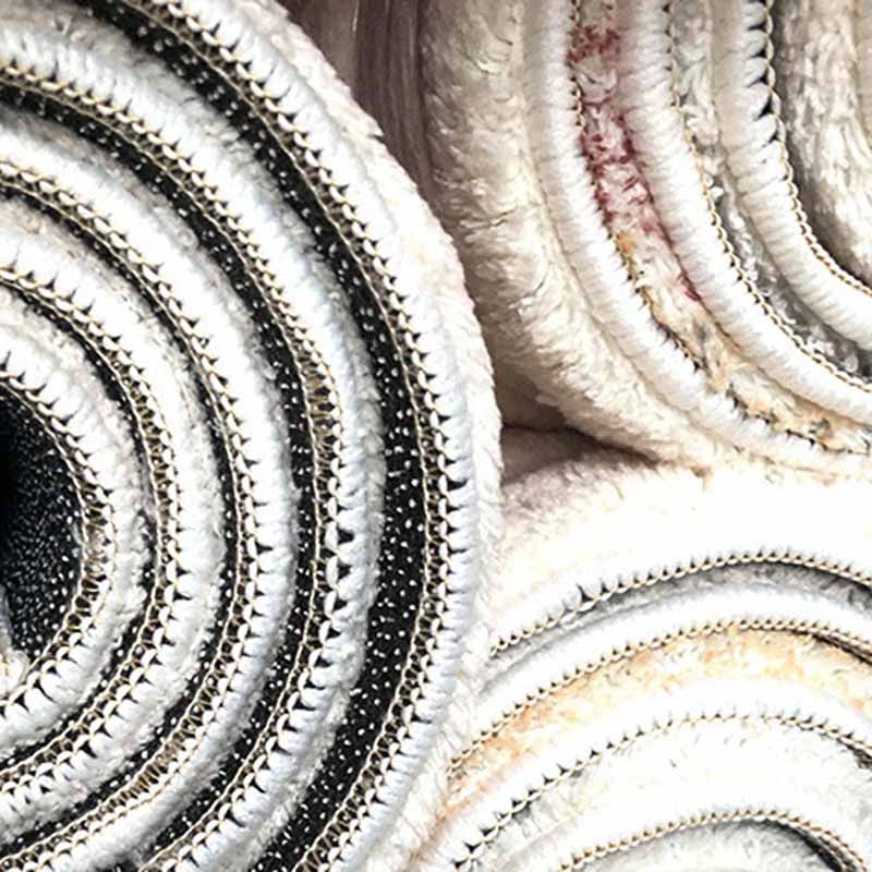 Artistic Area Carpet Modern Stripe Print Carpet Washable Polyster Rug with Non-Slip Backing