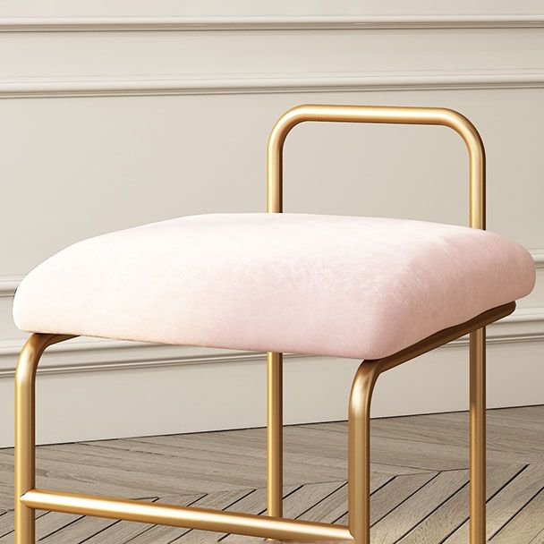 Glam Velvet Armless Dining Chairs Metal Dining Chairs for Home Use