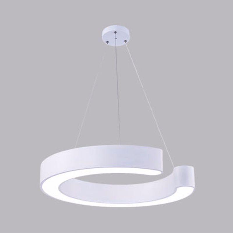 Minimalist C Shaped Hanging Lighting Acrylic Office LED Commercial Pendant Light Fixture