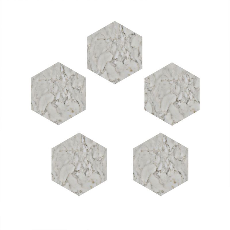 Marble Peel and Stick Wallpapers in White Modern Wall Decor for Living Room (10 Pieces)