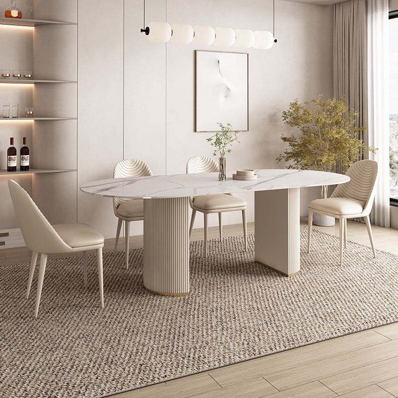 1/4/5/7 Pcs Dining Table Furniture Sintered Stone Dining Table Set