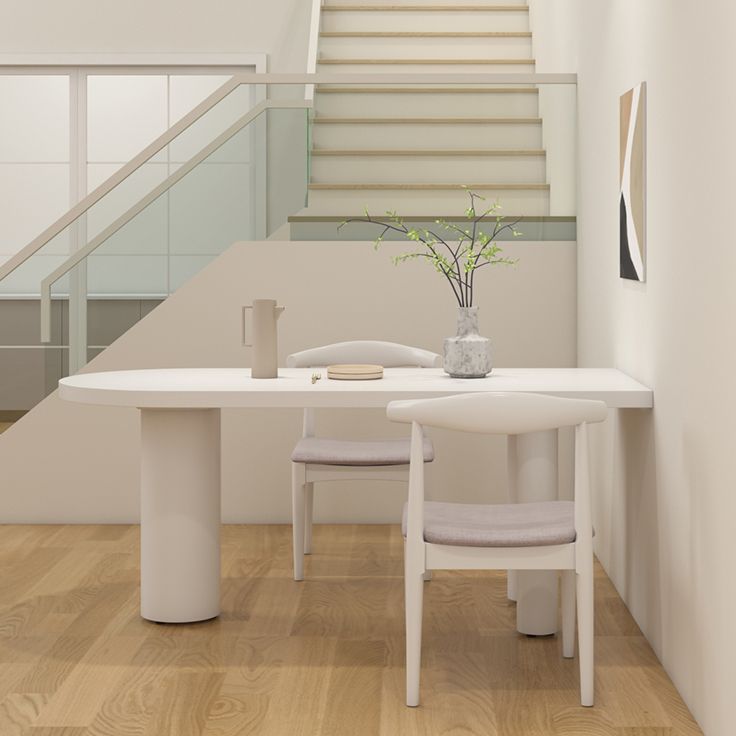 Table à forme libre contemporaine en bois massif table en bois massif pour salle à manger