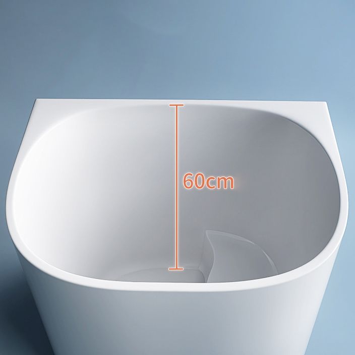 Corner Acrylic Soaking Bathtub Antique Finish Back to Wall Bath Tub