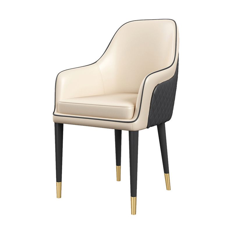 Glam Kitchen Dining Room Set Standard Height with Round Top and Metal Leg Dining Furniture