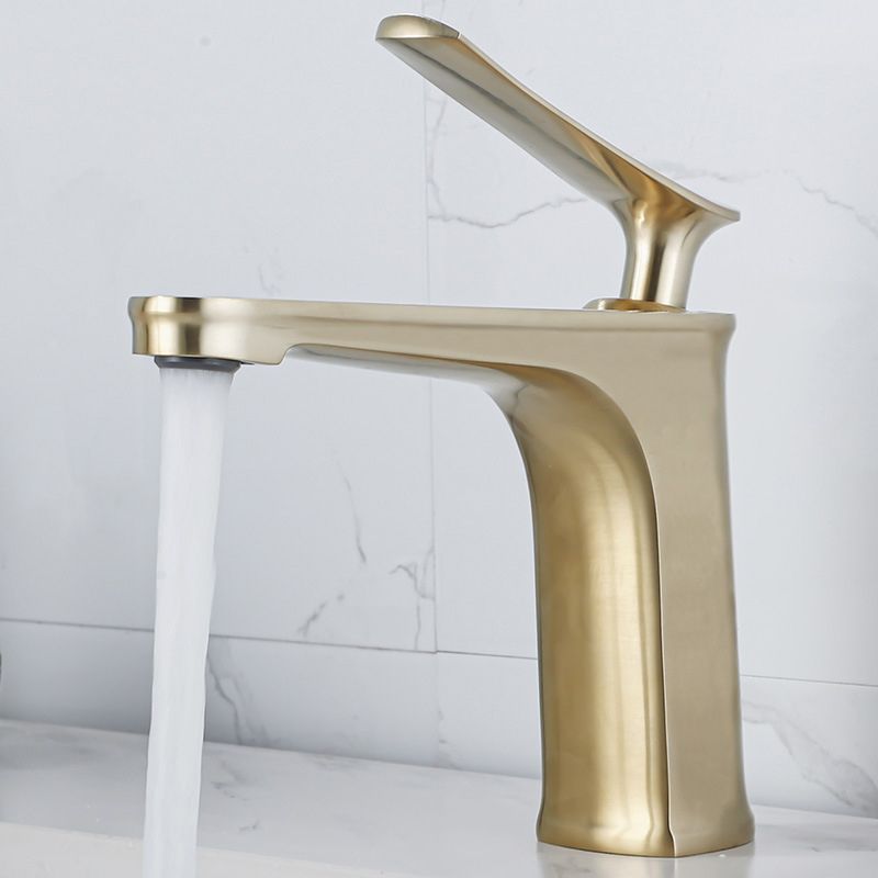 1 Handle Full Copper Bathroom Sink Faucet Nordic Modern Vanity Faucet with Drain