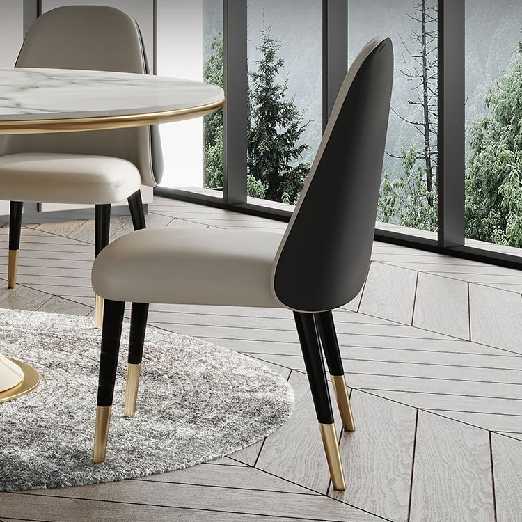 Round Glam Dining Room Set 1/4/5/9 Pcs Sintered Stone Dining Table and Chairs