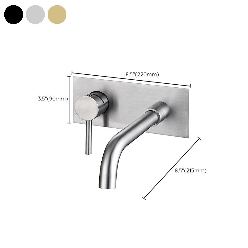 Glam Style Faucet Single Handle Wall Mounted Faucet for Bathroom