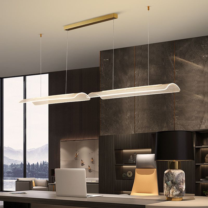 Modern LED Island Lighting Fixture Creative Acrylic Pendant Light for Dining Room