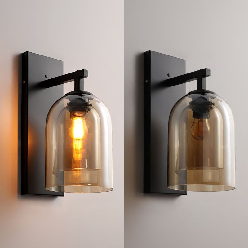 Lámpara de pared sombreada de estilo nórdico luminoso de pared de la pared del dormitorio del dormitorio