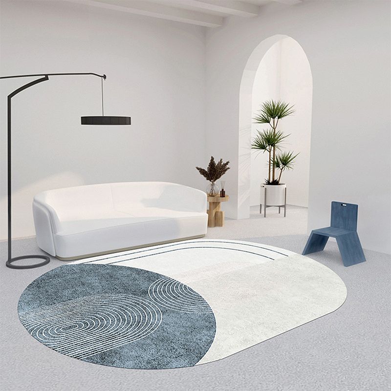 Red Modern Carpet Line Polyester Carpet Stain Resistant Carpet for Living Room