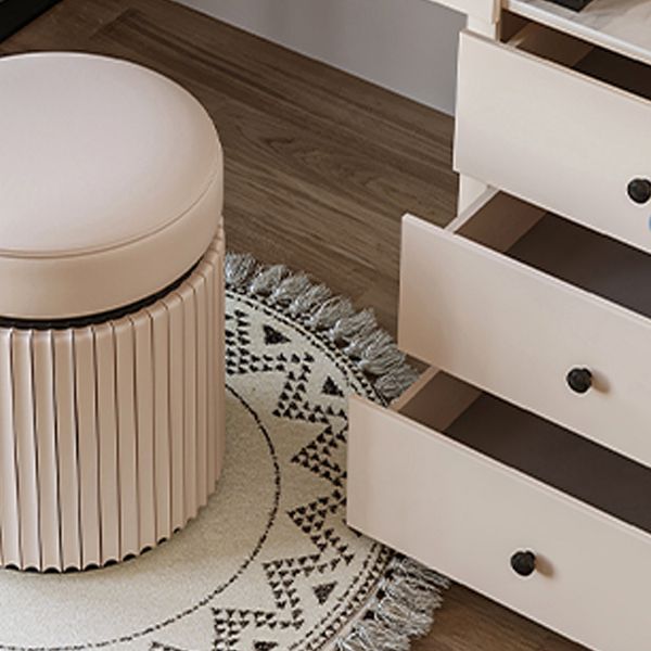 Contemporary Bedroom Makeup Vanity Desk Table Stone Vanity Dressing Table with Drawer