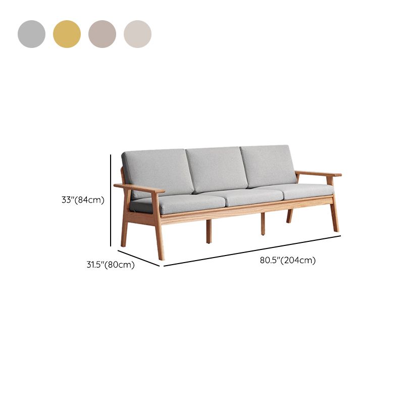 Solid Wood Solid Color Foam No Extra Resistance Sofa for Living Room