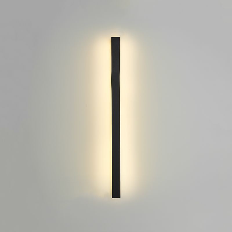Linear Shape Metal Wall Lighting Idea Modern Style 1 Light Wall Mount Lighting