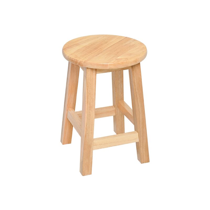 Modern Style Solid Wood Bar Stool with Footrest Living Room Lounge Bar Stool