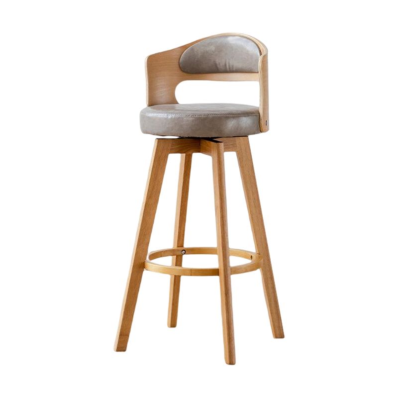 Contemporary Style Low Back Barstools with Cushion Upholstered Bar Stools