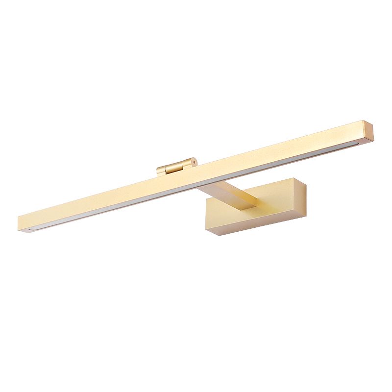 Moderne stijl lineaire schaduw muur sconce metaal 1 licht spiegel muur gemonteerde verlichting in goud