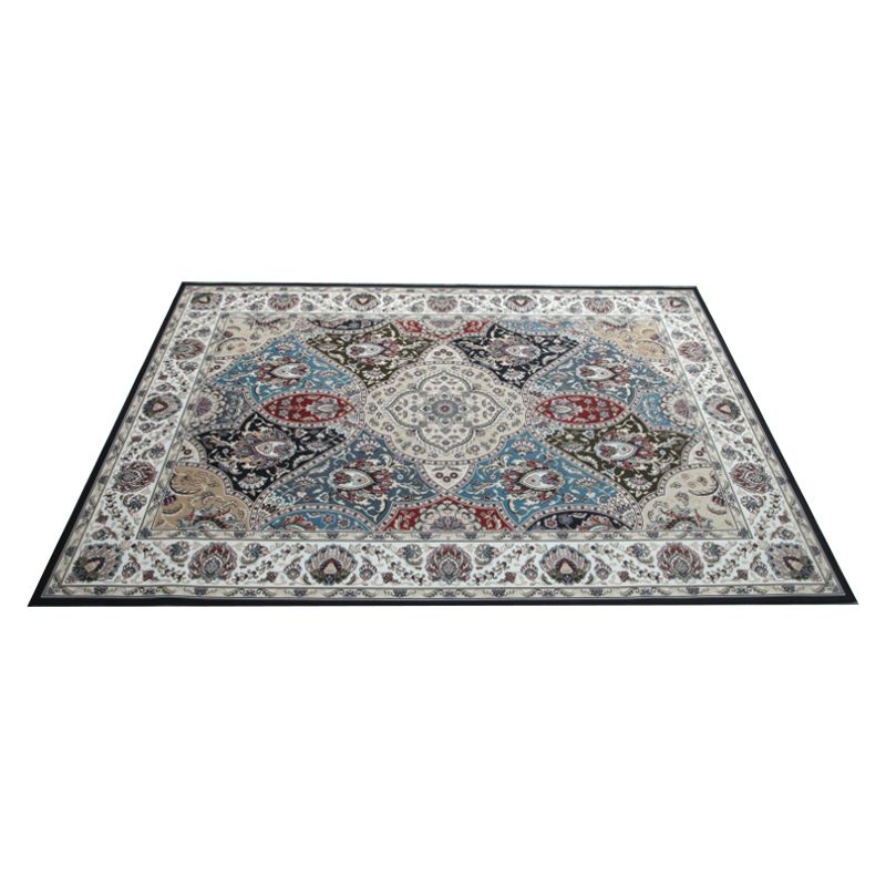 Reclaimed Medallion Print Rug Polyester Indoor Rug Stain Resistant Area Carpet for Living Room
