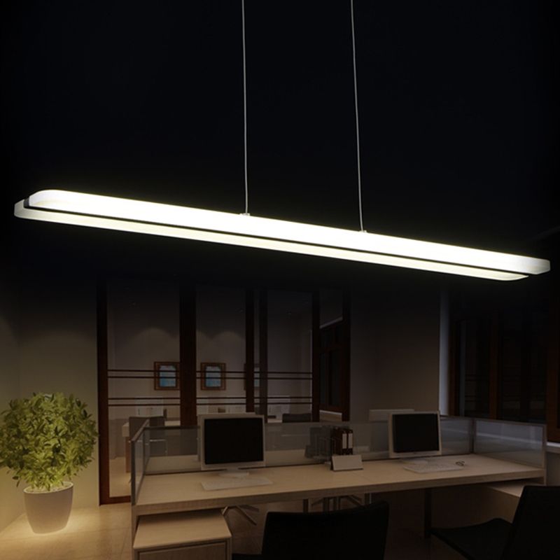 Lumière de l'île LED linéaire blanche dans la simplicité moderne PENDANT FER WARGÉ