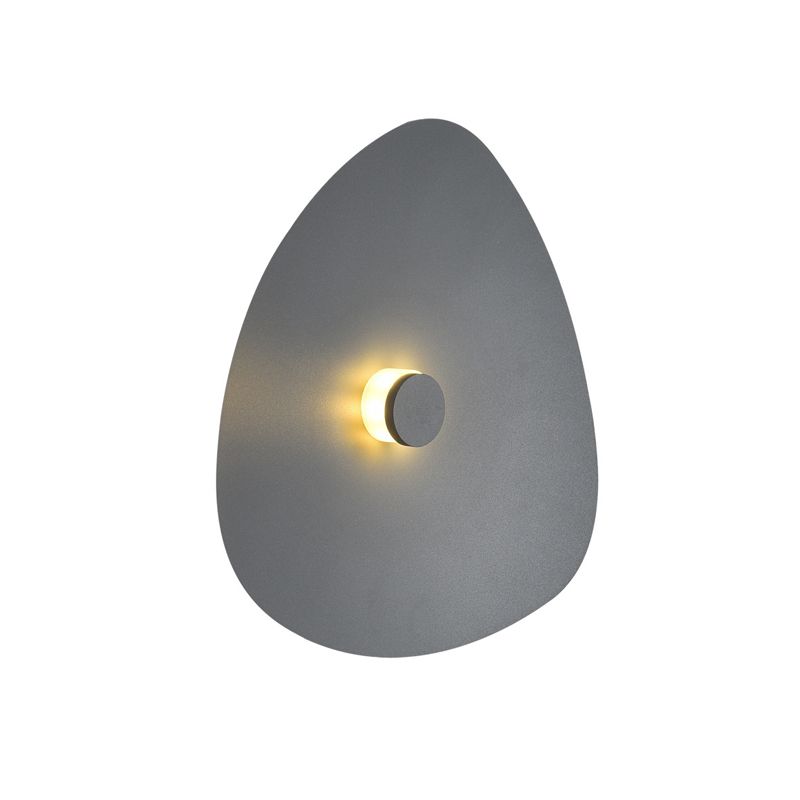 Minimal Flaky Sconce Light 7"/9"/11" Wide Acrylic LED Wall Mounted Light Fixture in Grey/White