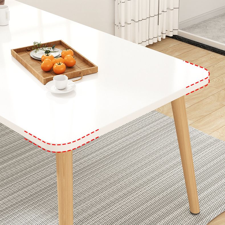 Modern Dining Set 1/5 Pcs Wood Dining Table with Armless Chairs