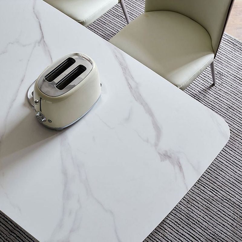 Table à manger rectangulaire en pierre moderne, Base de trépied pour dîner de cuisine à domicile