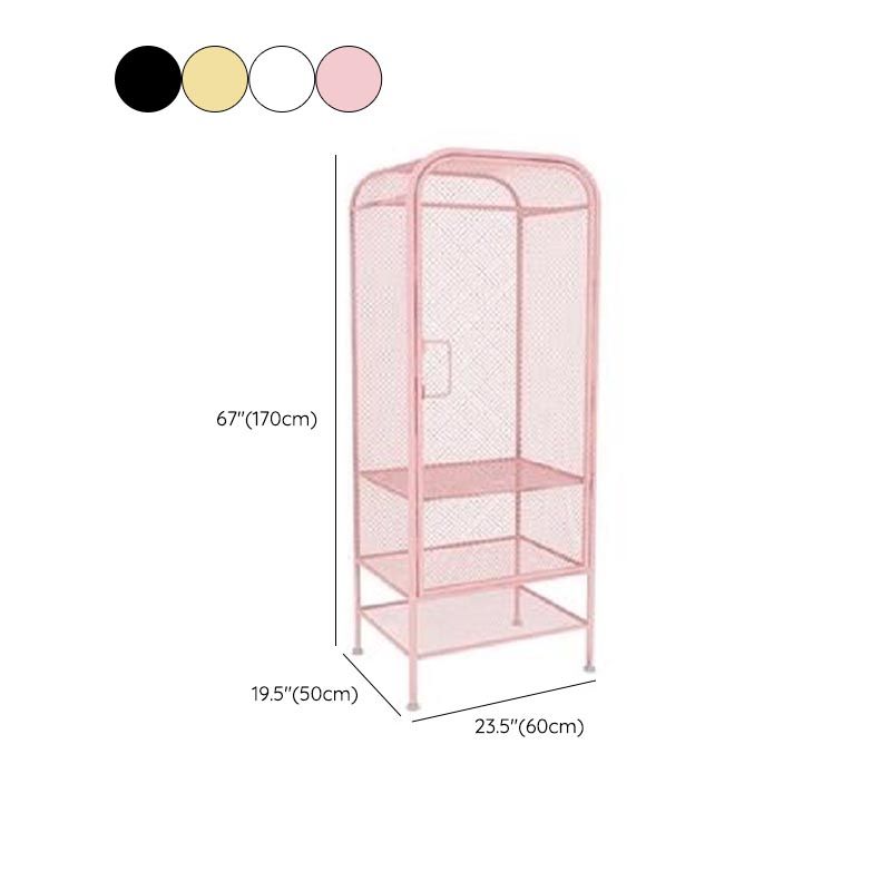 Industrial Style Wardrobe Bedroom Metal Wardrobe Closet with Doors