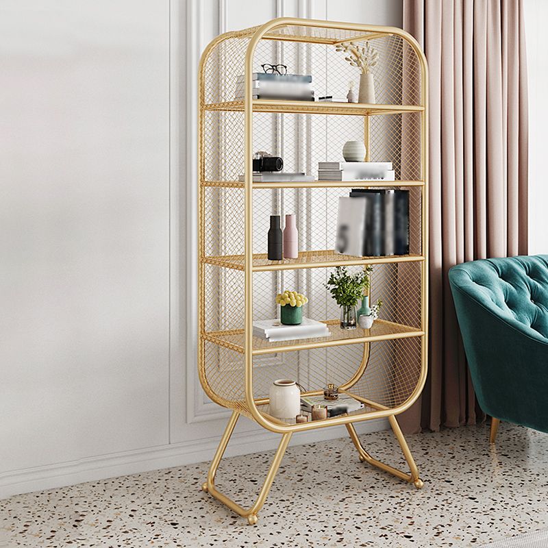 Closed Metal Bookcase Shelf Industrial Shelves for Study Room