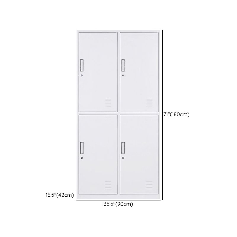 Metal Gray Cabinet for Bathroom Contemporary Storage Cabinet with Hinged Doors